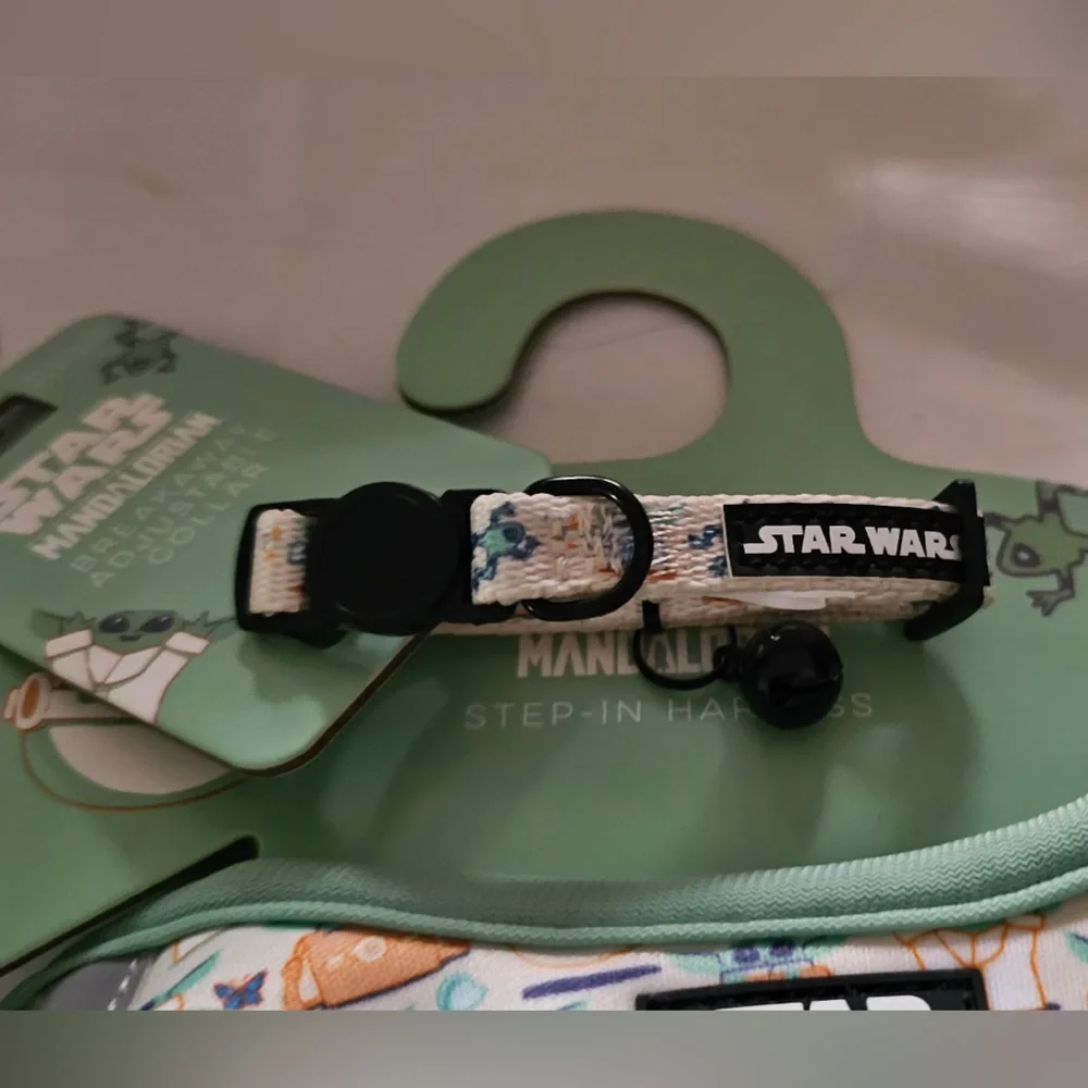 Disney Sassy Meow Star Wars The Mandalorian Harness, Collar and Leash Set (S)